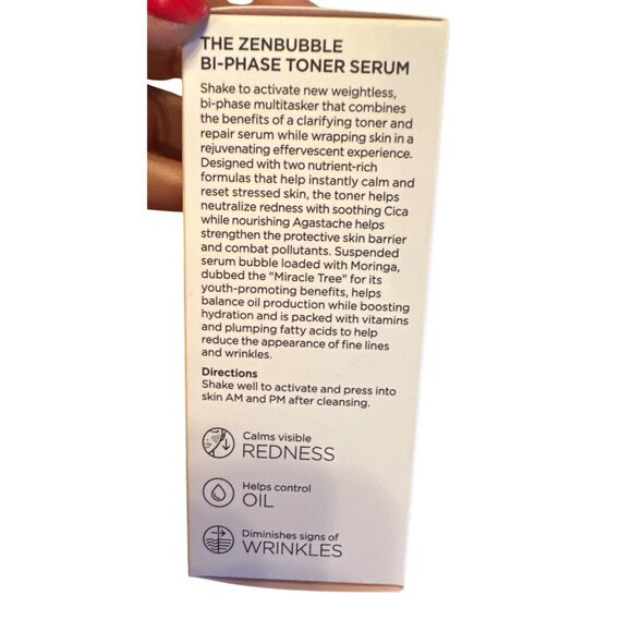 Beautybio Zenbubble Bi-Phase Toner Serum 1.7 Fl Oz Redness Repair Oil Control - Picture 8 of 9